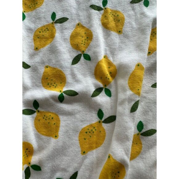 Hanna Andersson Long John Pajama Set Lemonade in White Unisex Size 10 - Picture 2 of 5